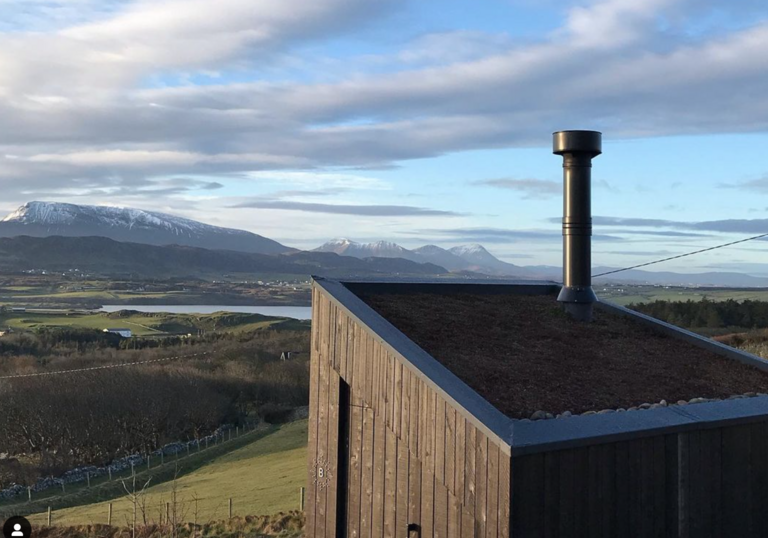 Breac House Sauna Green roof donegal